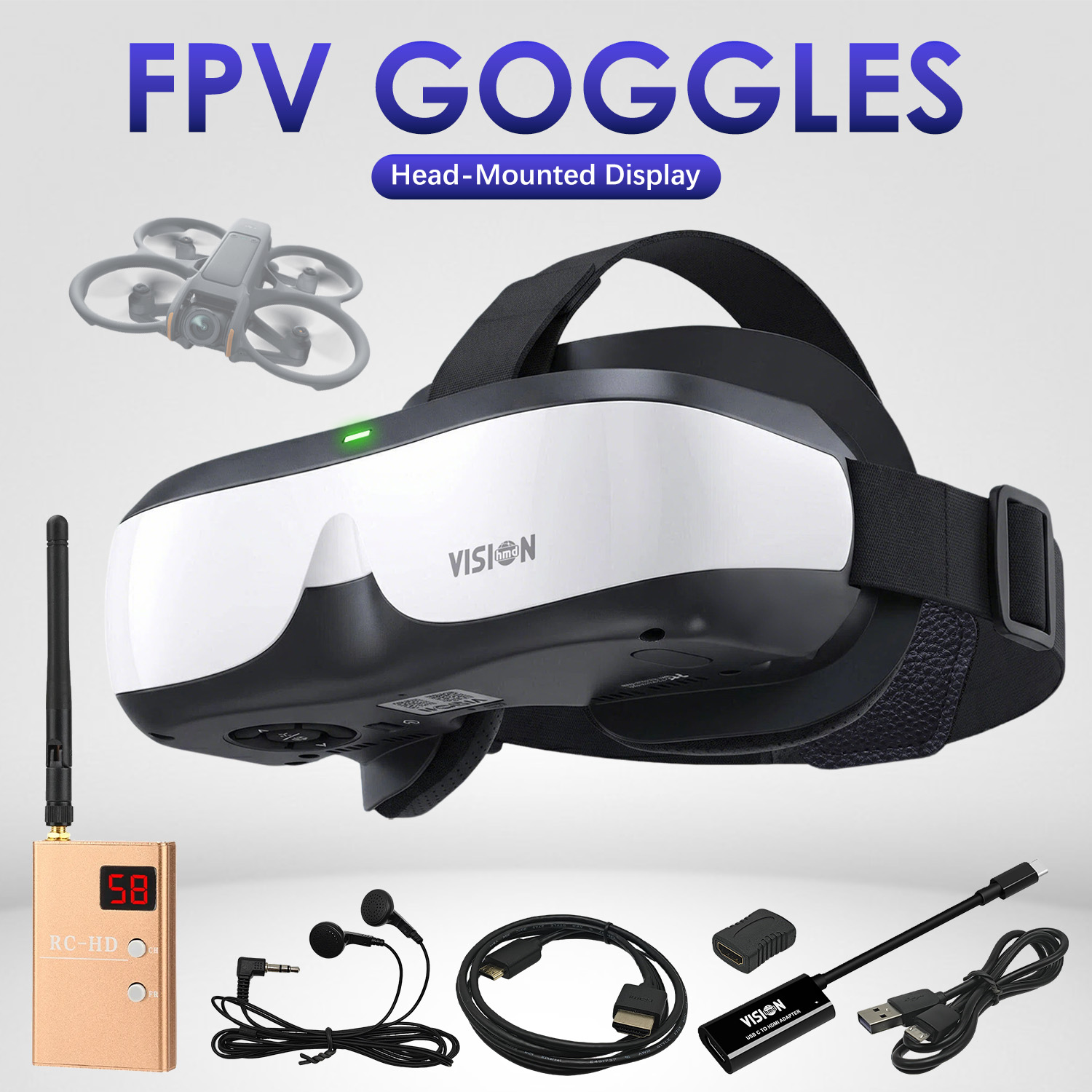 Skyzone Sky04O Pro Fpv Goggles - Kit de Gafas de Video FPV