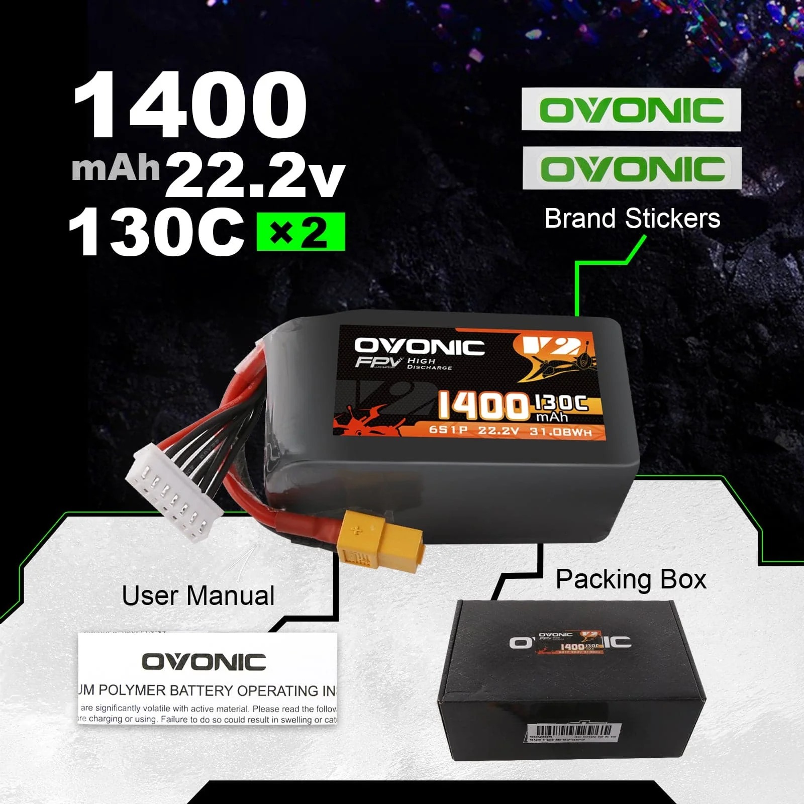 Paquete de Baterías LiPo Ovoni - Walksnail Avatar Hd Goggles X reseña y precio