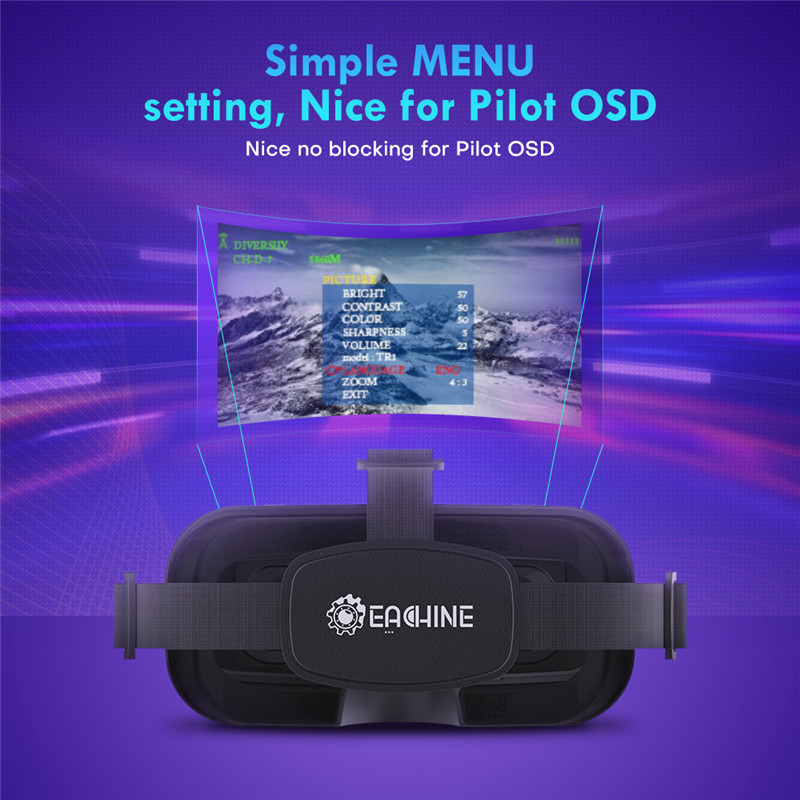 Eachine EV800DM Varifocal 5.8G - Skyzone Sky04O Pro Fpv Goggles reseña y precio