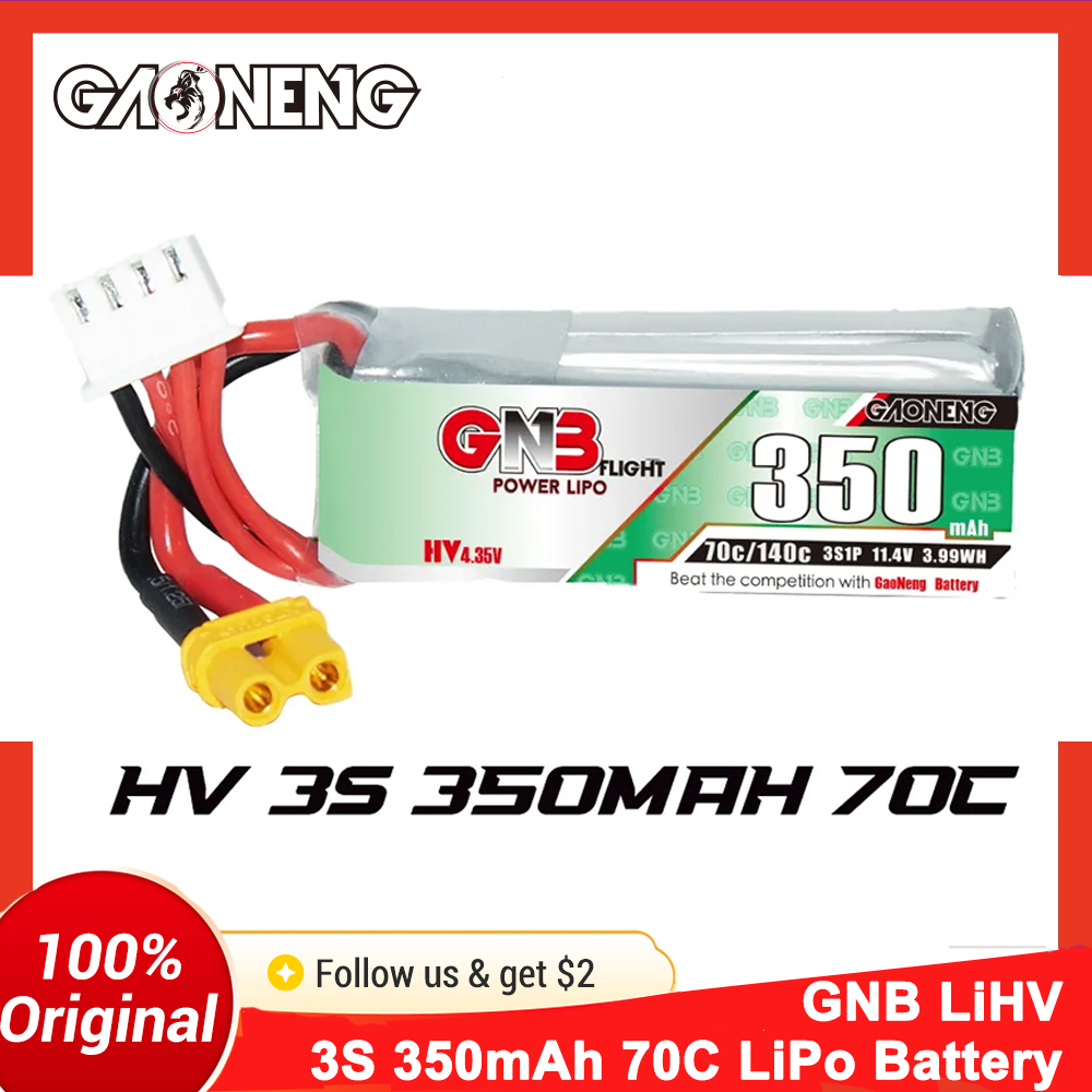 Batería LiPo Gaoneng GNB 350mA - Walksnail Avatar Hd Goggles X reseña y precio